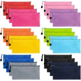 48-count Canvas Zipper Pouches in 12 Colors